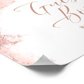 Marmor Glitzer Hochzeit Gäste Rose Gold ID644 Poster (Ecke)