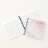 Marmor-Glitzer Luxus-Monogramm-Design Notizblock (Innenseite)