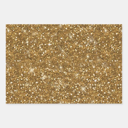 Marmor Glitzer Polka Dots Black/Gold Geschenkpapier Set (Vorderseite 2)