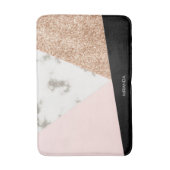 Marmor Glitzer Rose Mosaik Badematte (Vorderseite Vertikal)