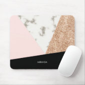 Marmor Glitzer Rose Mosaik Mousepad (Mit Mouse)
