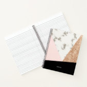 Marmor Glitzer Rose Mosaik Notizblock (Innenseite)