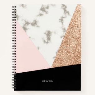 Marmor Glitzer Rose Mosaik Notizblock