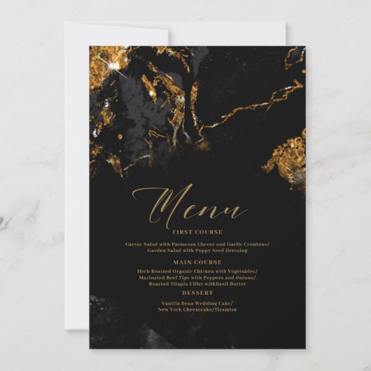 Marmor-Glitzer Wedding Black Gold ID644 (Vorderseite)