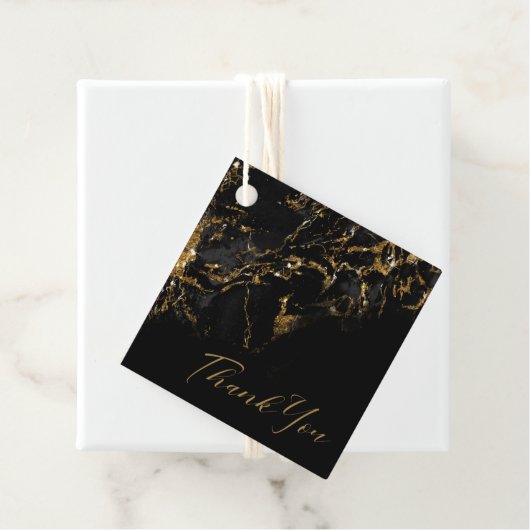Marmor-Glitzer Wedding Black Gold ID644 Geschenkanhänger (Beispiel)