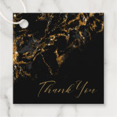 Marmor-Glitzer Wedding Black Gold ID644 Geschenkanhänger (Vorderseite)