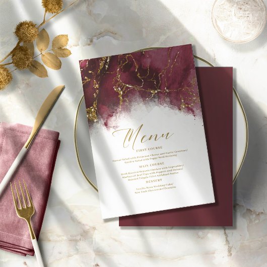 Marmor Glitzer Wedding Burgundy Gold ID644