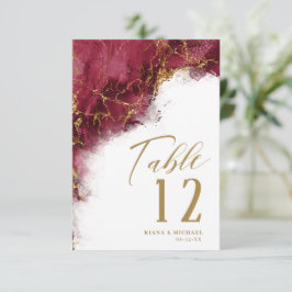 Marmor Glitzer Wedding Burgundy Gold ID644 Einladung