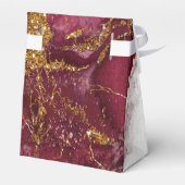 Marmor Glitzer Wedding Burgundy Gold ID644 Geschenkschachtel (Rückseite)