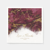 Marmor Glitzer Wedding Burgundy Gold ID644 Serviette (Vorderseite)