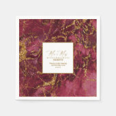 Marmor Glitzer Wedding Burgundy Gold V2 ID644 Serviette (Vorderseite)