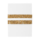 Marmor Glitzer Wedding Burgundy Gold V3 ID644 Einladungsbanderole (Rückseitenbeispiel)