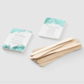 Marmor Glitzer Wedding Program Aquamarin Silver ID Fächer (Non-assembled)