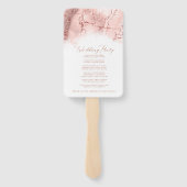 Marmor Glitzer Wedding Program Rose Gold ID644 Fächer (Rückseite)