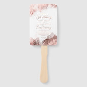 Marmor Glitzer Wedding Program Rose Gold ID644 Fächer (Vorderseite)