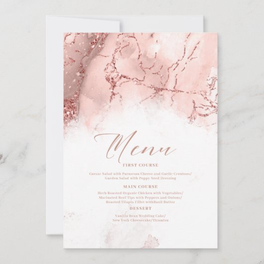 Marmor Glitzer Wedding Rose Gold ID644 (Vorderseite)