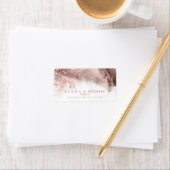 Marmor Glitzer Wedding Rose Gold ID644 Adressaufkleber (Insitu)