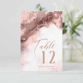 Marmor Glitzer Wedding Rose Gold ID644 Einladung
