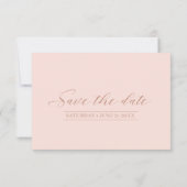 Marmor Glitzer Wedding Rose Gold ID644 Save The Date (Rückseite)