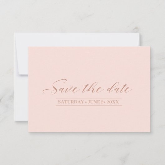 Marmor Glitzer Wedding Rose Gold ID644 Save The Date (Rückseite)