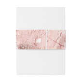 Marmor Glitzer Wedding Rose Gold V1 ID644 Einladungsbanderole (Rückseitenbeispiel)