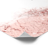 Marmor Glitzer Wedding Sanitize Rose Gold ID644 Poster (Ecke)