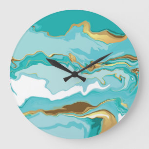 Marmor, Gold: abstrakter, vintage Hintergrund. Große Wanduhr