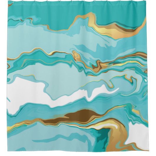 Marmor, Gold: abstrakter Vintager Hintergrund. Duschvorhang (Vorderseite)