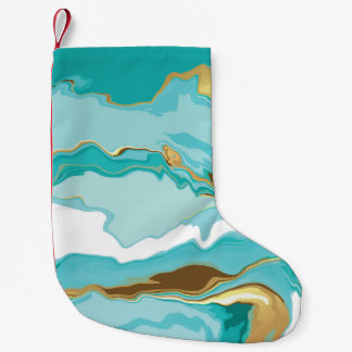 Marmor, Gold: abstrakter Vintager Hintergrund. Kleiner Weihnachtsstrumpf