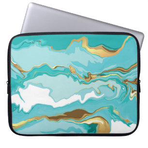 Marmor, Gold: abstrakter Vintager Hintergrund. Laptopschutzhülle