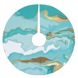 Marmor, Gold: abstrakter Vintager Hintergrund. Polyester Weihnachtsbaumdecke