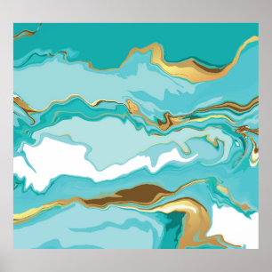 Marmor, Gold: abstrakter Vintager Hintergrund. Poster