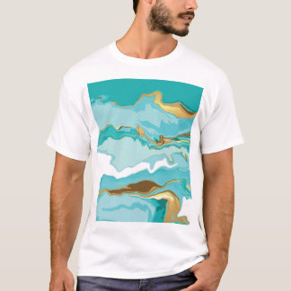 Marmor, Gold: abstrakter Vintager Hintergrund. T-Shirt
