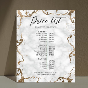 Marmor & Gold Eleganter Salon oder Wellness-Center Poster