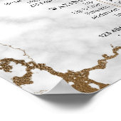 Marmor & Gold Eleganter Salon oder Wellness-Center Poster (Ecke)