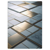 Marmor Gold Fliesen Luxus Geometrie Klemmbrett (Rückseite)