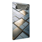 Marmor Gold Fliesen Luxus Geometrie Mini Klemmbrett (Schrägansicht)