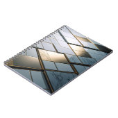 Marmor Gold Fliesen Luxus Geometrie Notizblock (Linke Seite)