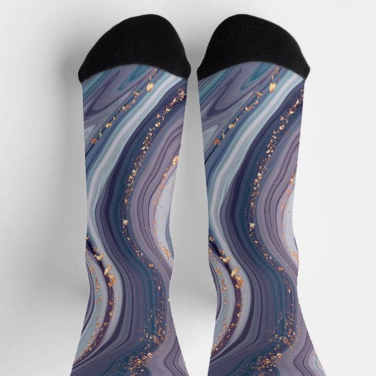 Marmor & Gold Glitzer Socken (Oben)