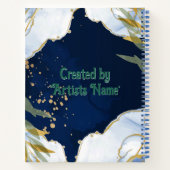 Marmor & Gold in Midnight Blue Notizblock (Rückseite)