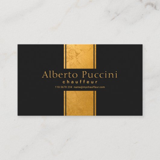 Marmor-Gold-Kolonne Exquisite Einfacher Chauffeur Visitenkarte (Vorderseite)