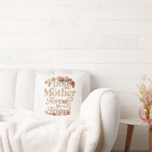 Marmor Gold Mutter Typografie Design Elegant Flo Kissen