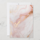 Marmor Gold (Nachahmung) Blush Wedding Einladung (Rückseite)