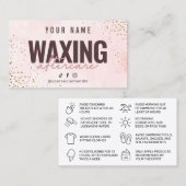 Marmor Gold Pink Luxus Aftercare Card Visitenkarte (Vorne/Hinten)