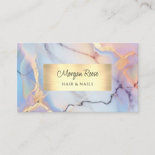 Marmor & Gold, QR-Code Visitenkarte (Vorderseite)