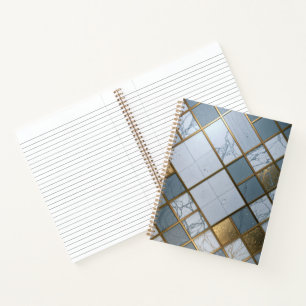 Marmor Gold Raster Luxus Geometrie Deluxe Notizblock