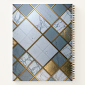Marmor Gold Raster Luxus Geometrie Deluxe  Notizblock (Rückseite)
