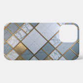 Marmor Gold Raster Luxus Geometrie iPhone Hülle (Rückseite (Horizontal))