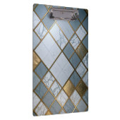 Marmor Gold Raster Luxus Geometrie Klemmbrett (Rechts)