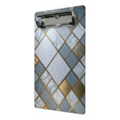 Marmor Gold Raster Luxus Geometrie Mini Klemmbrett (Gewinkelt2)